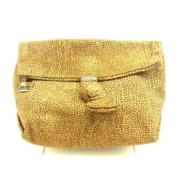 Borbonese Clutch bag Beige Brown Woman Authentic - Picture 1 of 5